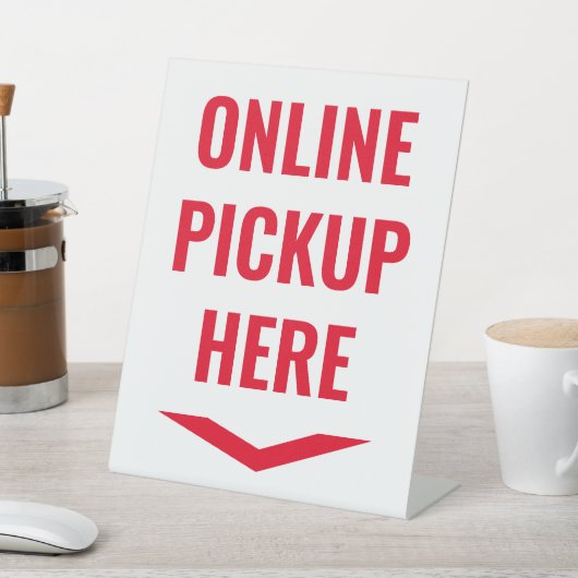 Online ophaalactie: wit reclamebord met voetstuk (Insitu)