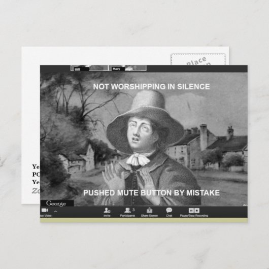 Online Quaker Meeting for Worship Briefkaart (Voorkant / Achterkant)