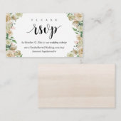 Online RSVP, Modern Dusk Florals Enclosure Card Informatiekaartje (Voorkant / Achterkant)