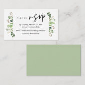 Online RSVP, Modern Minimalist Greenery Enclosure Informatiekaartje (Voorkant / Achterkant)