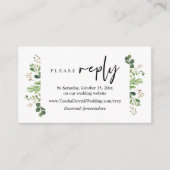 Online RSVP, Modern minimalist Greenery Informatiekaartje (Voorkant)