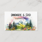 Online RSVP QR Code Berg Wildflower Informatiekaartje (Voorkant)