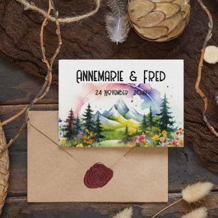 Online RSVP QR Code Berg Wildflower Informatiekaartje