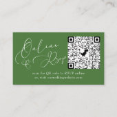 Online RSVP QR Code Shamrock Wildflower Weddenscha Informatiekaartje (Voorkant)