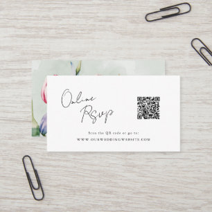 Online RSVP QR Code tulpen lente website Visitekaartje