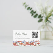 Online RSVP QR Code wildbloembruilwebsite Visitekaartje (Staand voorkant)