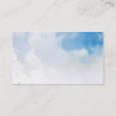 Online RSVP QR Code wolken bruiloft website Visitekaartje (Achterkant)