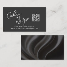 Online RSVP QR-code zwarte satijnen website