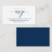 Online RSVP website reageren, bruiloft Informatiekaartje (Voorkant / Achterkant)