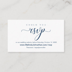 Online RSVP website reageren, bruiloft Informatiekaartje