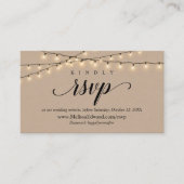 Online RSVP-website, String Lights Kraft Enclosure Informatiekaartje (Voorkant)
