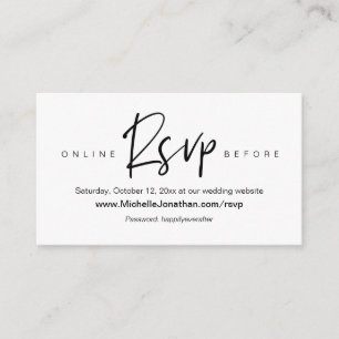 Online RSVP, Wedding website, Password, Reminder E Informatiekaartje