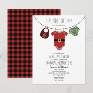 Online Santa Christmas Baby shower Kaart