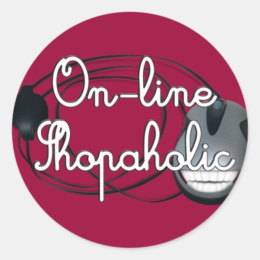 Online-shopatholic Ronde Sticker (Voorkant)