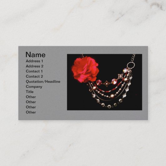 Online sieraden winkel Visitekaartje (Voorkant)