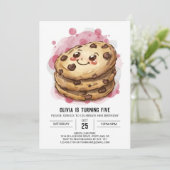 Online snoep pastel koekjes verjaardag kaart (Staand voorkant)