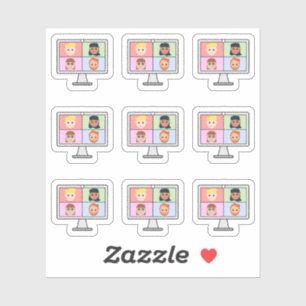 Online vergader video-oproep vergadering Bujo Plan Sticker