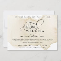 Online Virtual Wedding, Sand Tan Waterverf