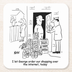 Online winkelen voor bier vierkante kartonnen onderzetter