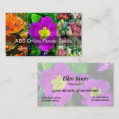 onlinebloemzaadhandel visitekaartje (Voorkant / Achterkant)