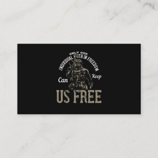 Only Our Individual Faith In Freedom Visitekaartje (Voorkant)