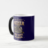 Only The Best Father Ride Motorcycles, Have Beards Magische Mok (Voorkant links)