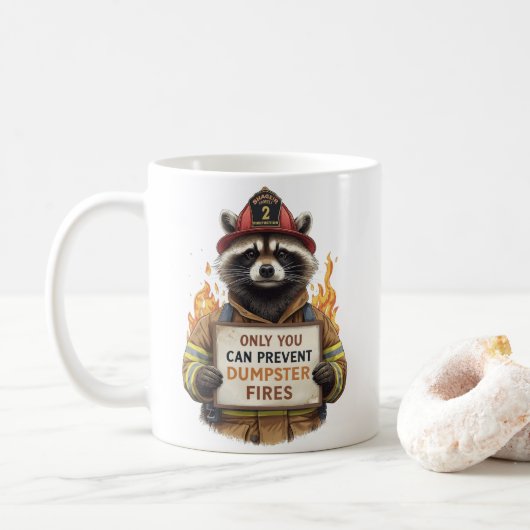 Only You Can Prevent Dumpster Fires Koffiemok (Met donut)