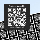 Onmiddellijk bewerkbare QR-code en bedrijfsnaam, e Labels