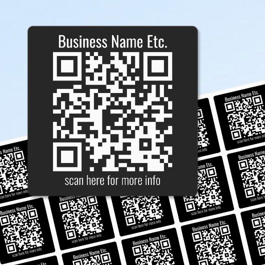 Onmiddellijk bewerkbare QR-code en bedrijfsnaam, e Labels