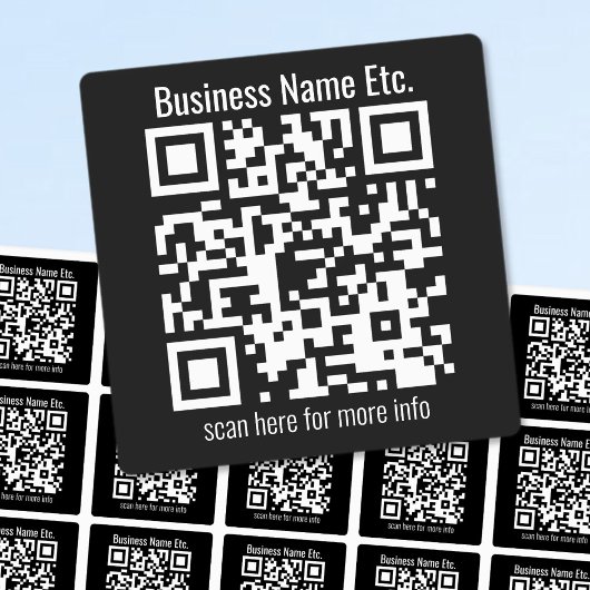 Onmiddellijk bewerkbare QR-code en bedrijfsnaam, e Labels