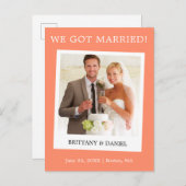 Onmiddellijk fotograferen Aankondiging Koraal Briefkaart (Voorkant / Achterkant)