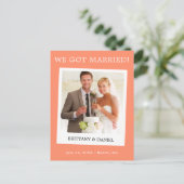 Onmiddellijk fotograferen Aankondiging Koraal Briefkaart (Staand voorkant)