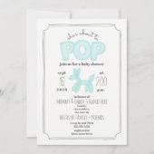 Onmiddellijk Pop Blue Balloon Animal Baby shower Kaart (Voorkant)