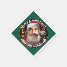 Onmiddellijke kerstman! Voeg gewoon je gezicht toe Servet