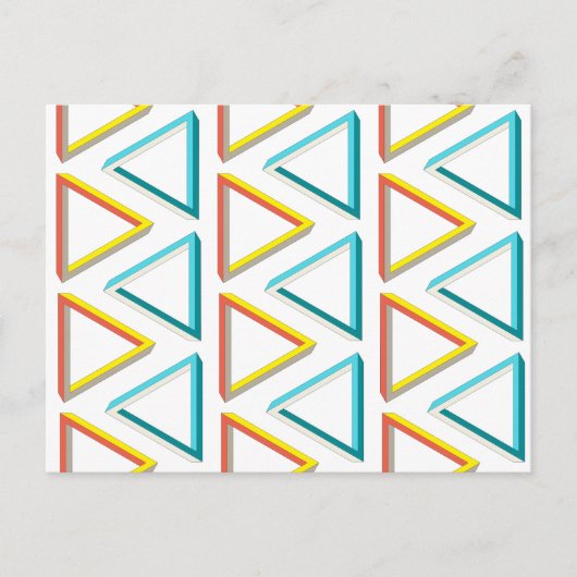 Onmogelijk driehoekig grijs patroon briefkaart (Voorkant)