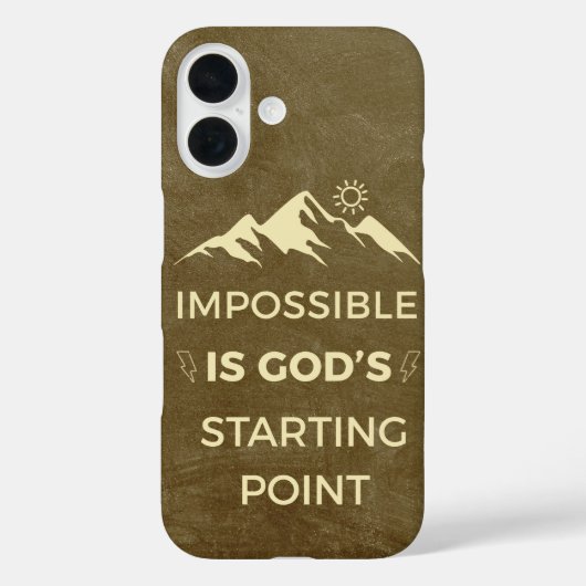 Onmogelijk is Gods uitgangspunt, Inspirerend Case-Mate iPhone Case (Achterkant)