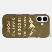 Onmogelijk is Gods uitgangspunt, Inspirerend Case-Mate iPhone Case (Achterkant (horizontaal))