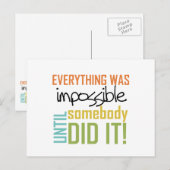 Onmogelijk tot iemand het deed briefkaart (Voorkant / Achterkant)