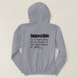 Onmogelijk woord is alleen te vinden in het woorde hoodie