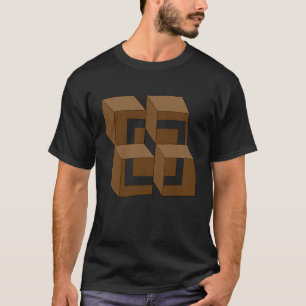 Onmogelijke afwijking irrationele optische illusie t-shirt