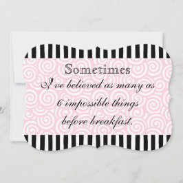 Onmogelijke dingen zwart en roze kaart