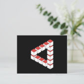 Onmogelijke driehoek Abstract Briefkaart (Staand voorkant)