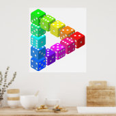 Onmogelijke driehoek Dice Poster (Keuken)