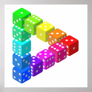 Onmogelijke driehoek Dice Poster