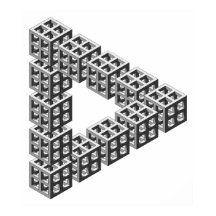 Onmogelijke driehoek optische verlichting