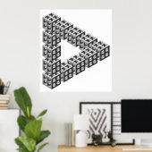 Onmogelijke driehoek optische verlichting poster (Thuiskantoor)
