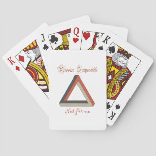 Onmogelijke driehoek pokerkaarten