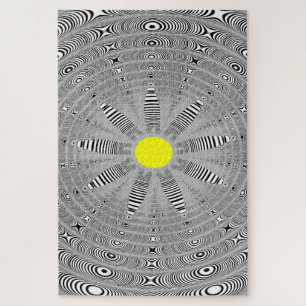 Onmogelijke grafische fractale ventilator legpuzzel