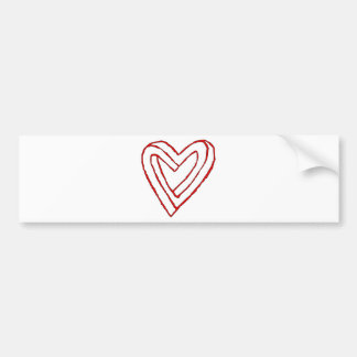Onmogelijke Hart Optische Illusie Bumpersticker