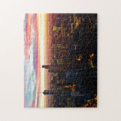 Onmogelijke puzzel - Zonnetijd op Chicago Skyline Legpuzzel (Verticaal)